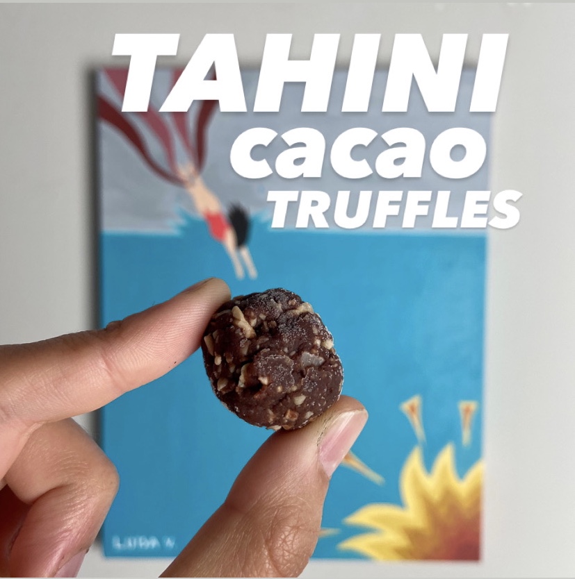 tahini cacao truffles